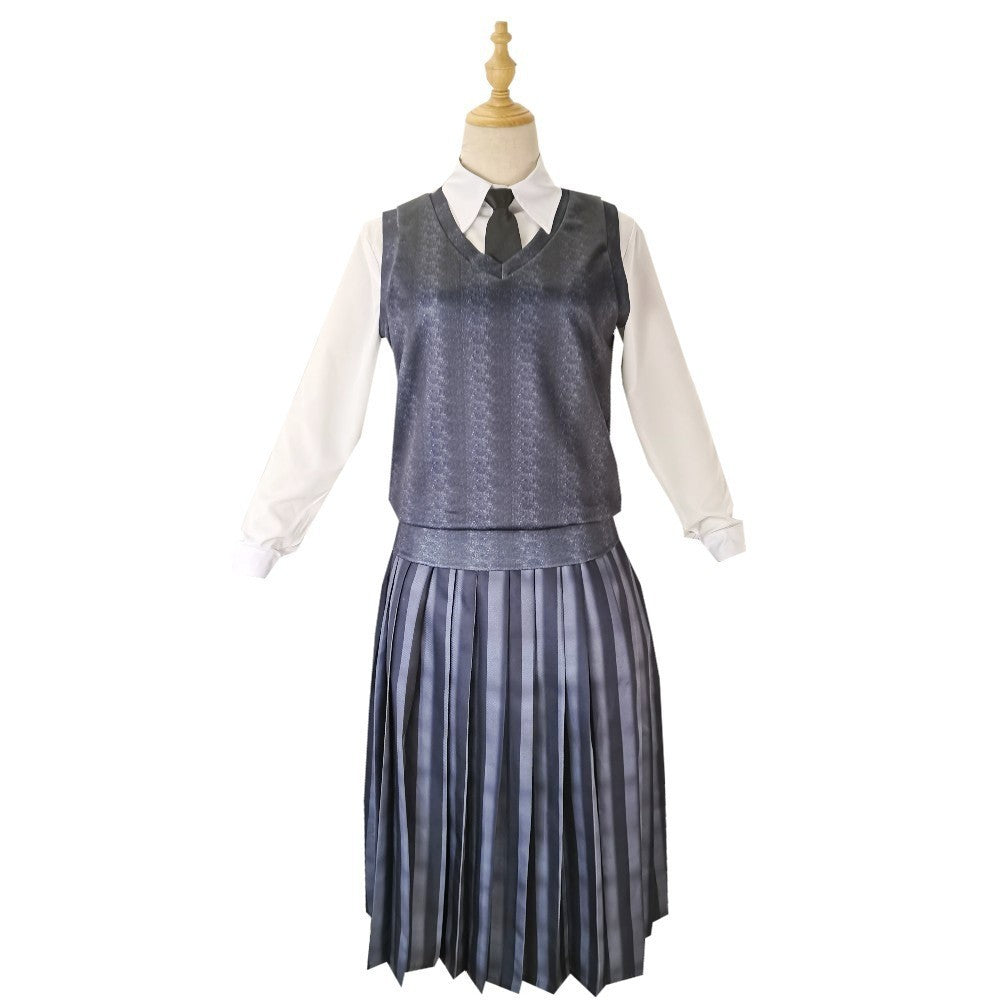 Costume Halloween Wednesday Adams Black Dress